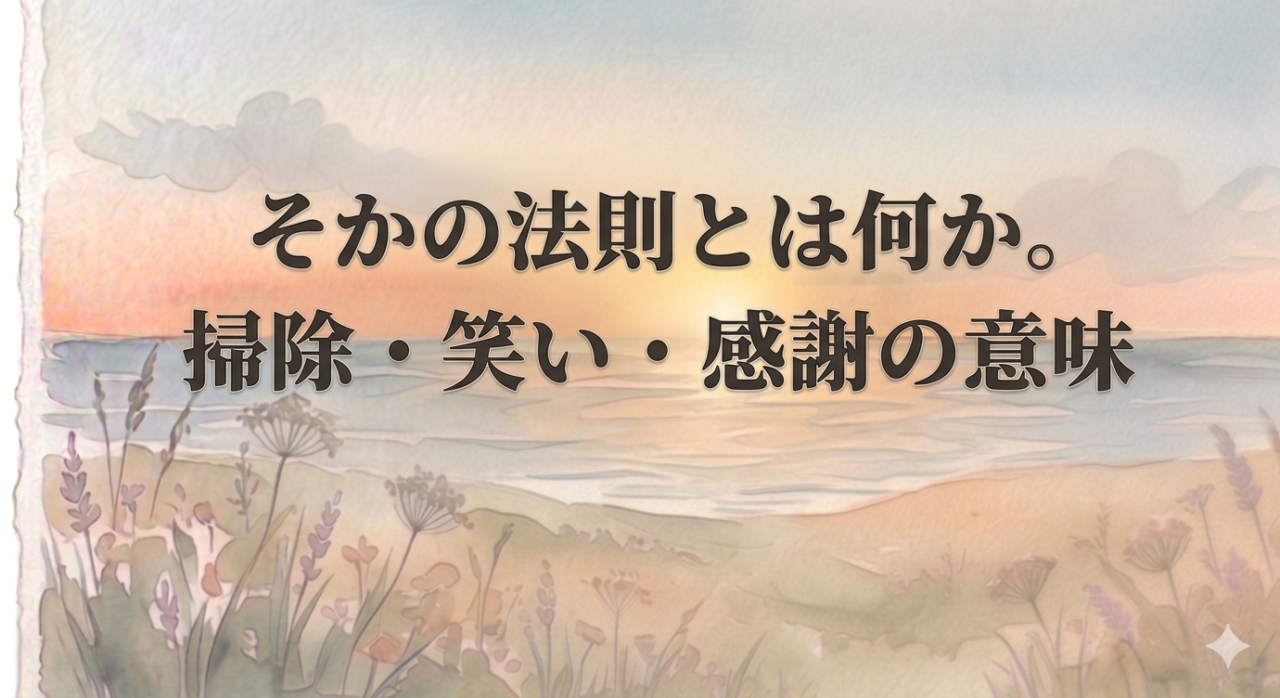 そかの法則とは何か。掃除・笑い・感謝の意味
